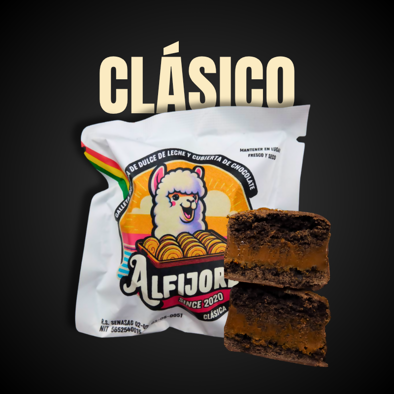 Alfajor Clásico Relleno de Dulce de Leche - Alfijores con Chocolate