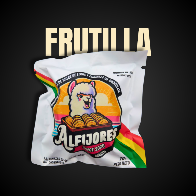 Alfajor Frutilla Relleno de frutilla - Alfijores con Chocolate Blanco