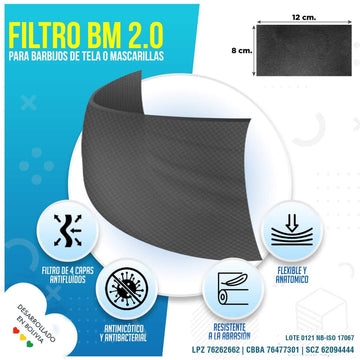 Filtro BM2.0 para barbijos