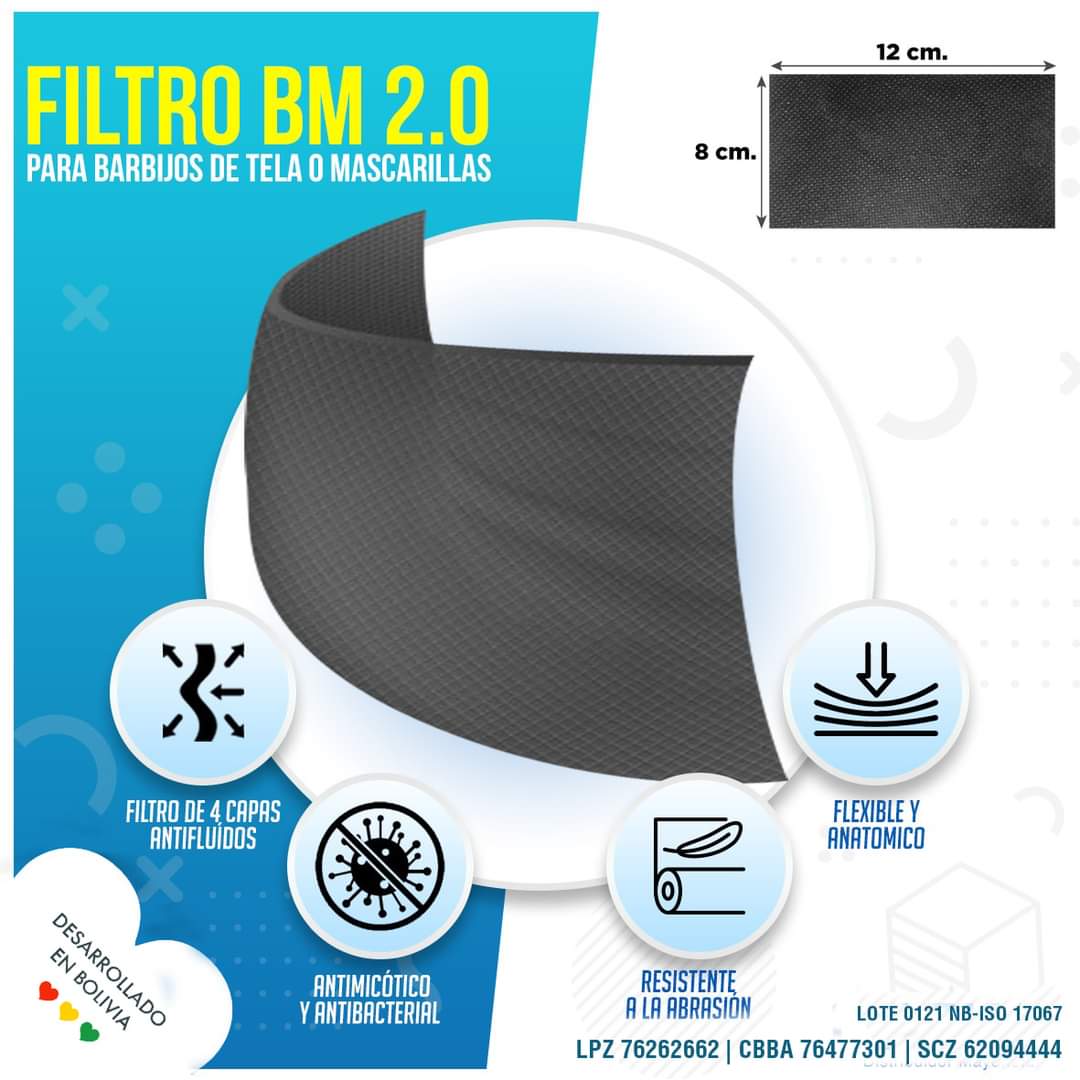 Filtro BM2.0 para barbijos