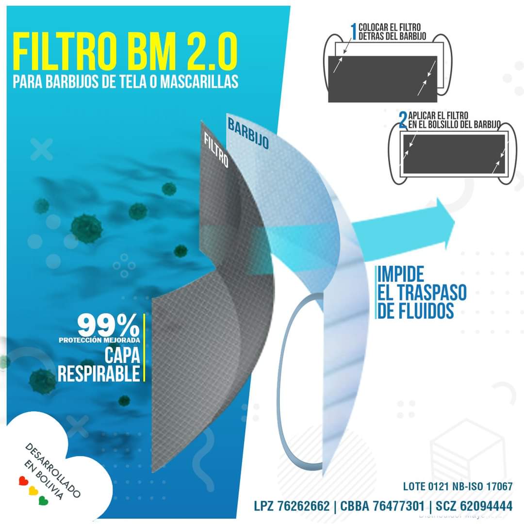 Filtro BM2.0 para barbijos